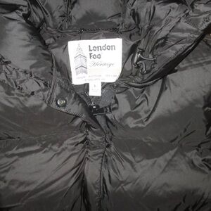 Womens LONDON FOG Down insulated mid calf length hooded jacket coat NEW.